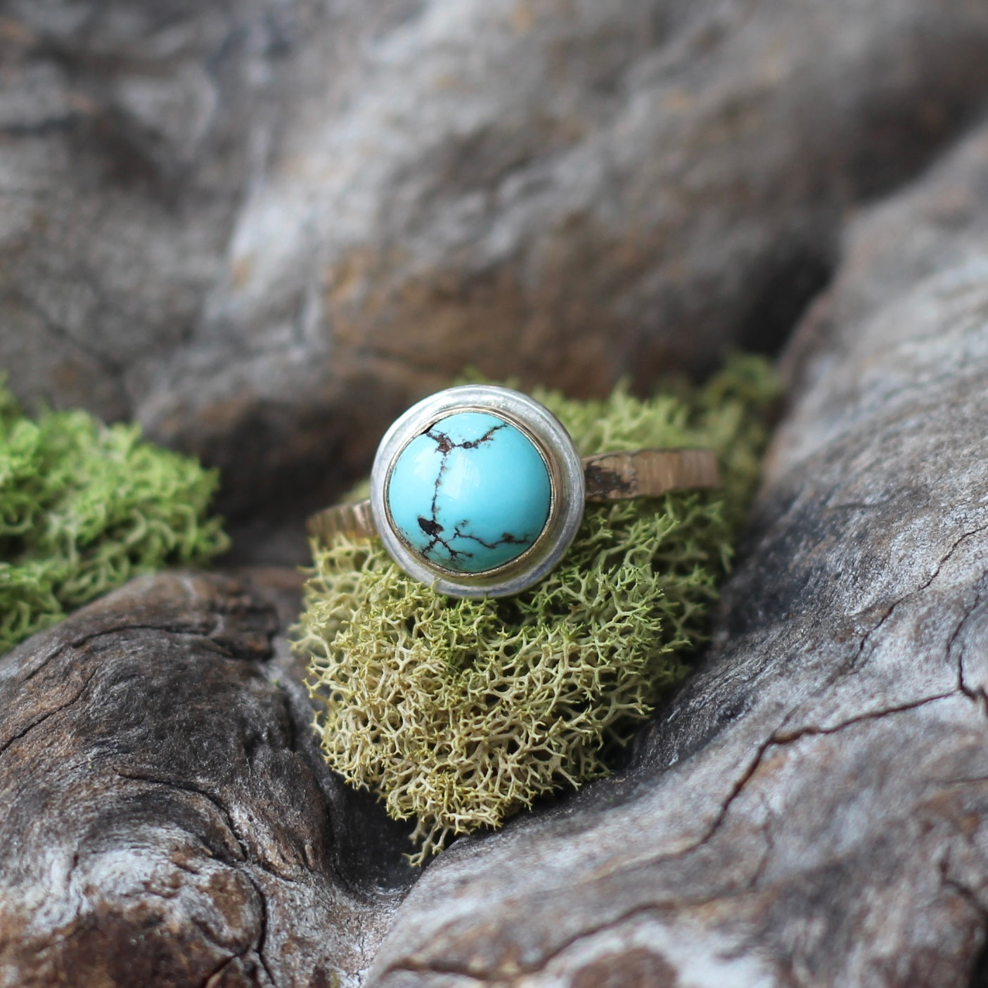 Round deals turquoise ring